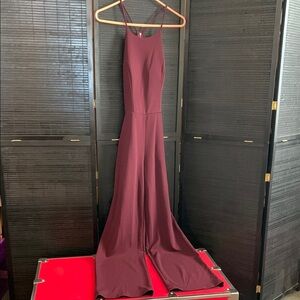 Speechless Maroon Halter Sleeveless Jumpsuit